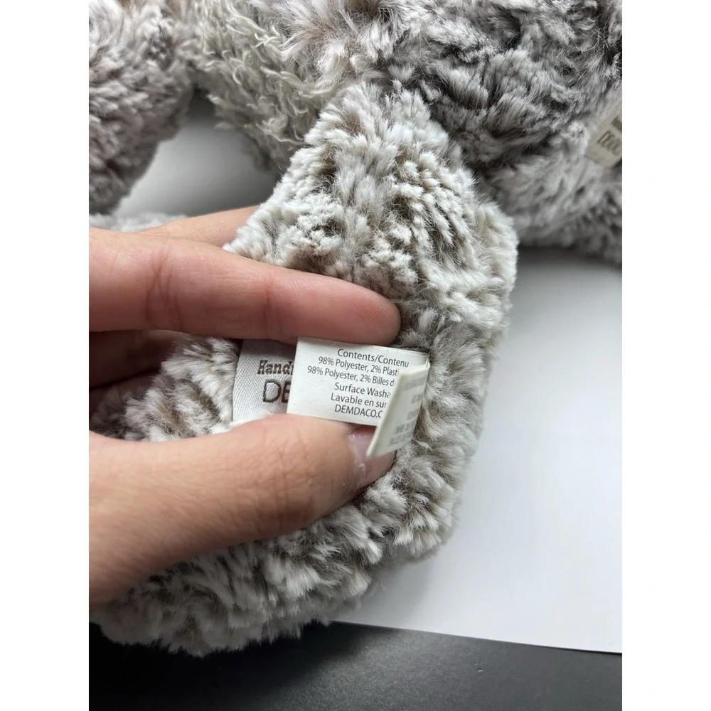 DEMDACO Giving Collection Plush Bear 12 Inch Gray Stuffed Animal Mismatched Ears